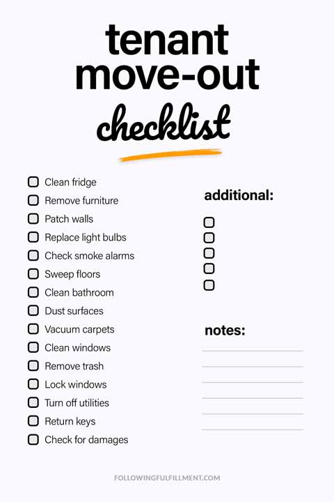 Tenant Move-Out checklist