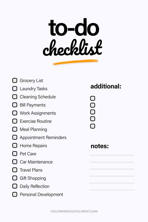 To-Do checklist