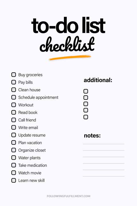 To-Do List checklist