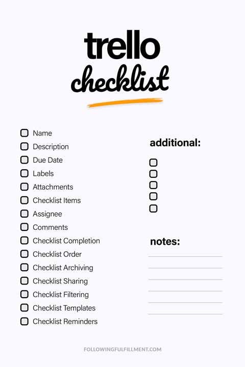 Trello checklist