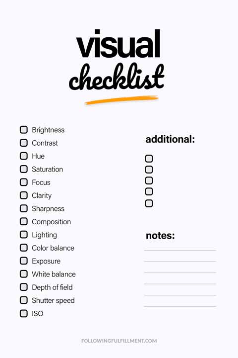 Visual checklist