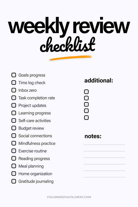 Weekly Review checklist