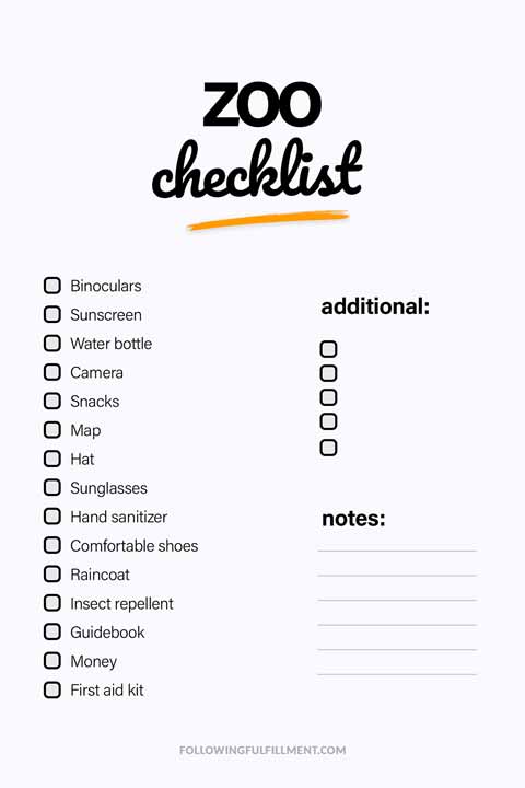 Zoo checklist