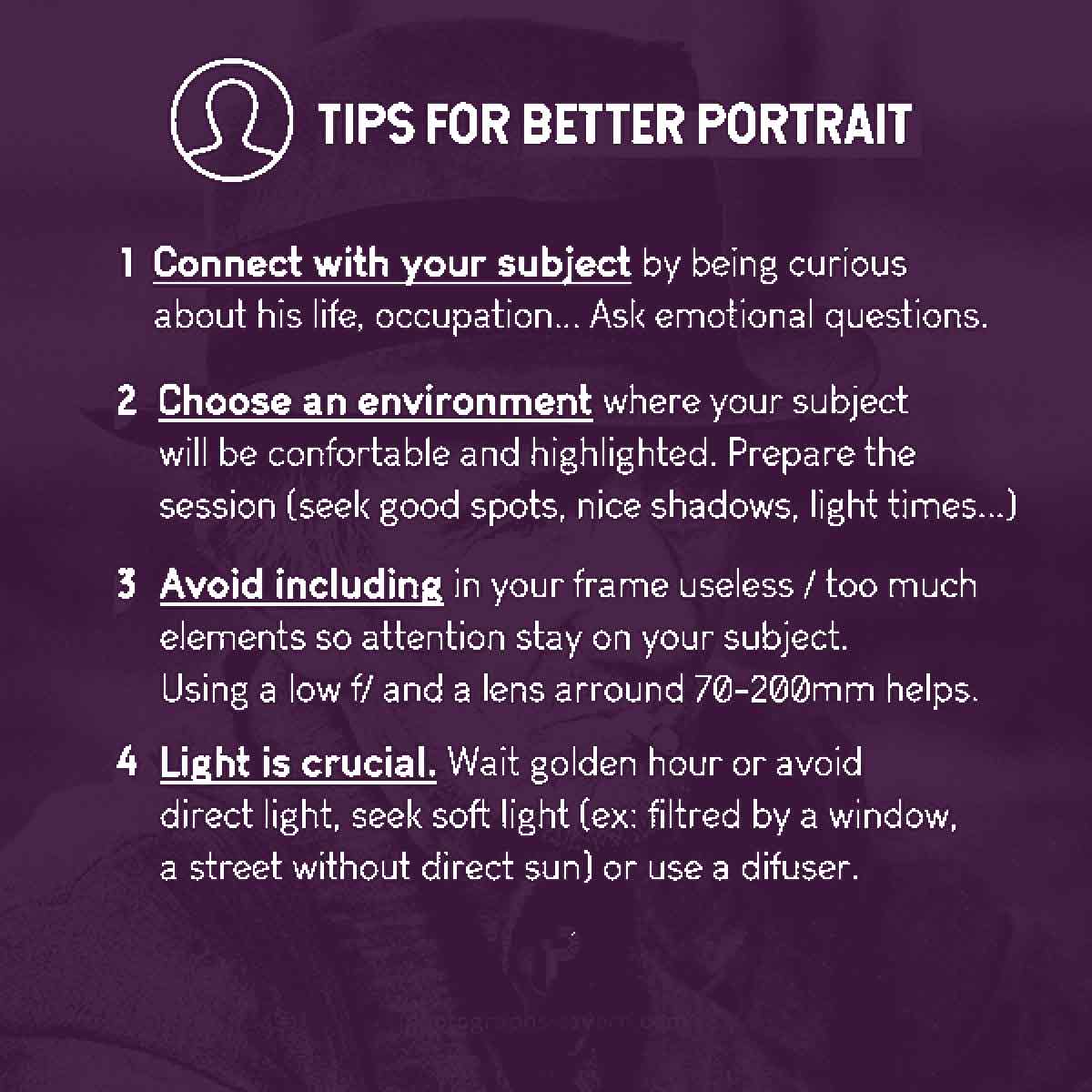 photography portrait tips