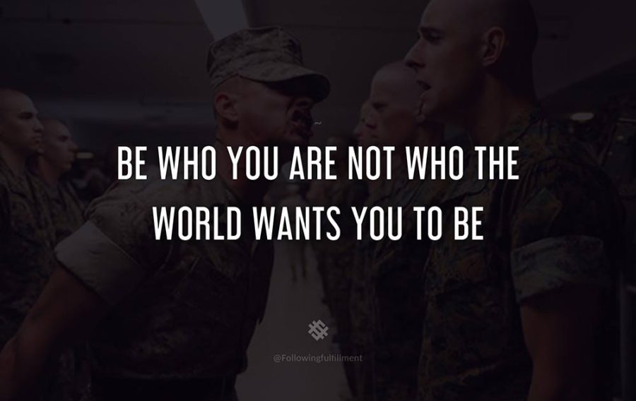 attitude quote Be who you are not who the world wants you to be