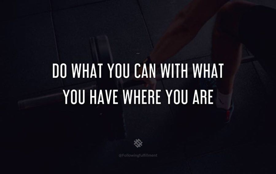 attitude quote Do what you can with what you have where you are